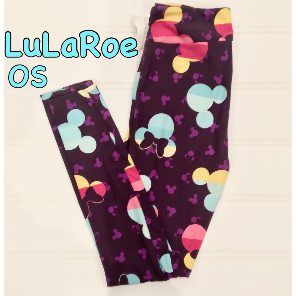 ❌SOLD❌LuLaRoe OS Vibrant Mickey Leggings (Disney) - Picture 1 of 3